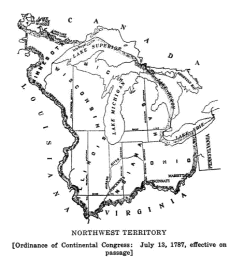 Map of the Old Northwest Territory: Site of the River Raisin Massacre on January 18 1813.